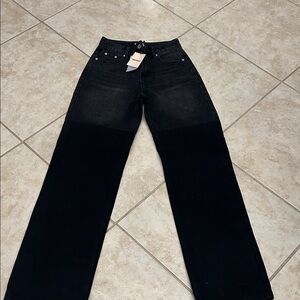 Superdown by Revolve NEW Black Flare Wide-Leg Jeans